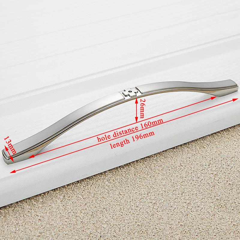 KAK Zinc Alloy Modern Cabinet Handles Kitchen Cupboard Door Pulls Drawer Knobs Handles Wardrobe Pulls Furniture Handle Hardware