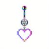 1ks Nerezový Gradientní Modrofialový Animal Planet Piercing do Pupíku Mimozemský Ozdobný Piercing do Pupíku