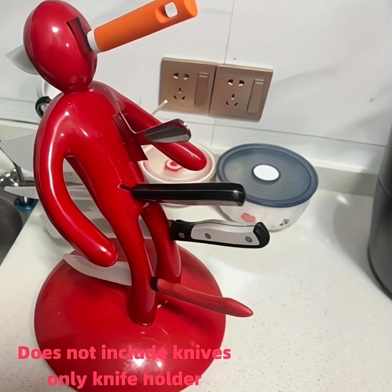 Human-Shaped Knife Holder, Stainless Steel Sheath Novel and Innovative Design, Does Not Include Knives for Storage