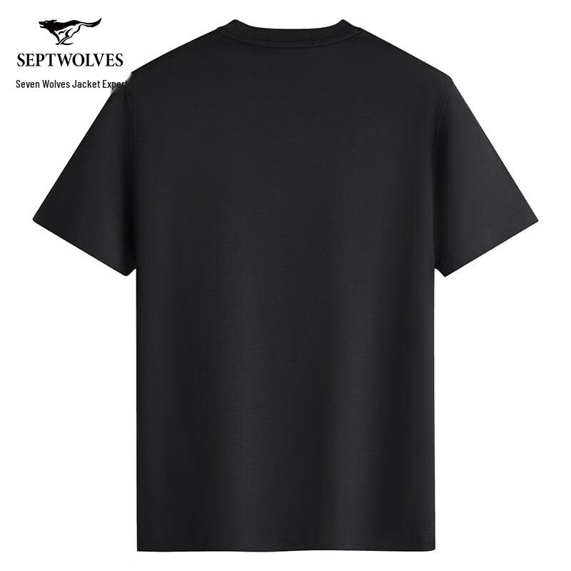 Septwolves Men's 100% Cotton Anti-Wrinkle Short Sleeve T-Shirt