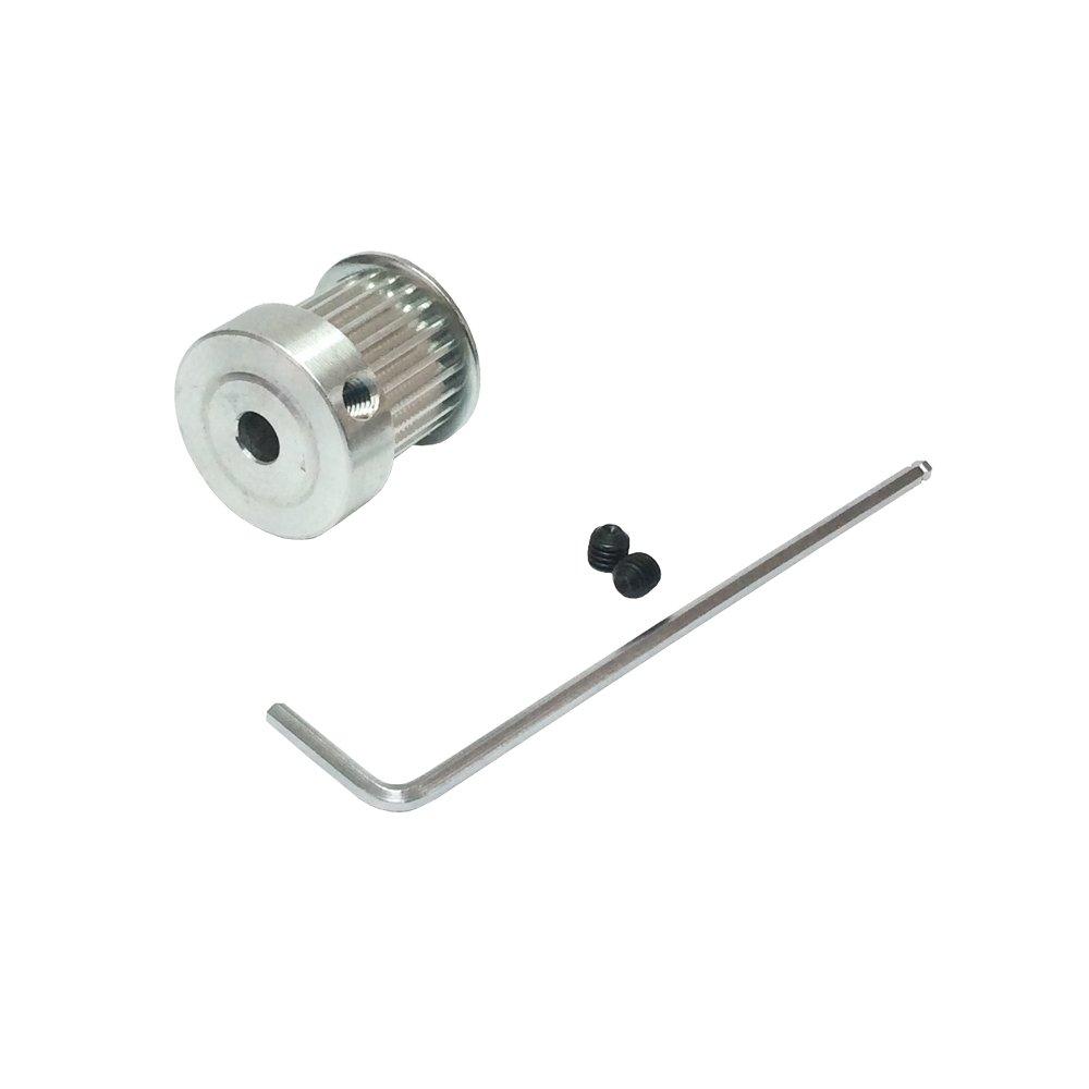 HTD3M Pulley 20 Teeth 8mm Bore Motor Belt Pulleys Timing Pulleys DIY fit for Width 15mm Timing Belt for CNC Laser Machine Engraving Machine Pack of