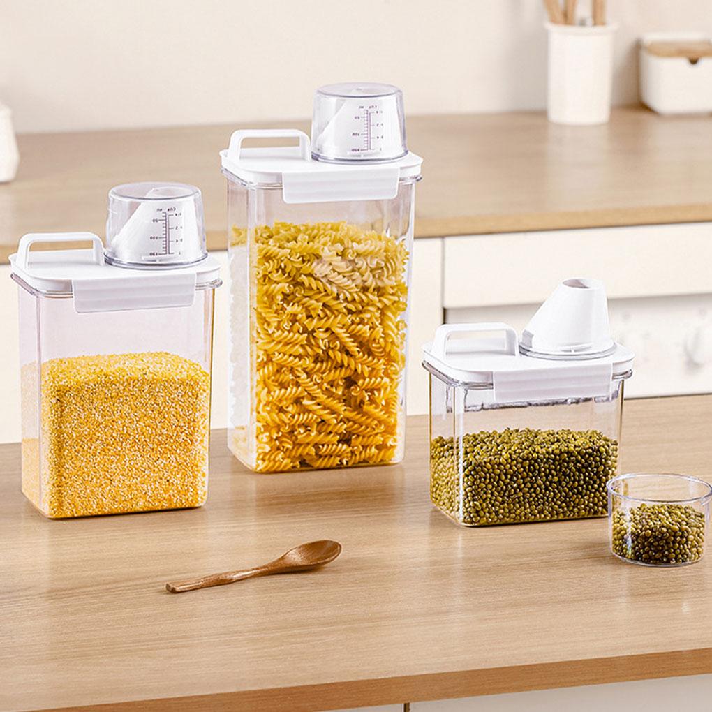 Contenitore Trasparente per Cereali ad Accesso Facile per una Cucina Pulita e Ordinata Scatola Dispenser per Cereali