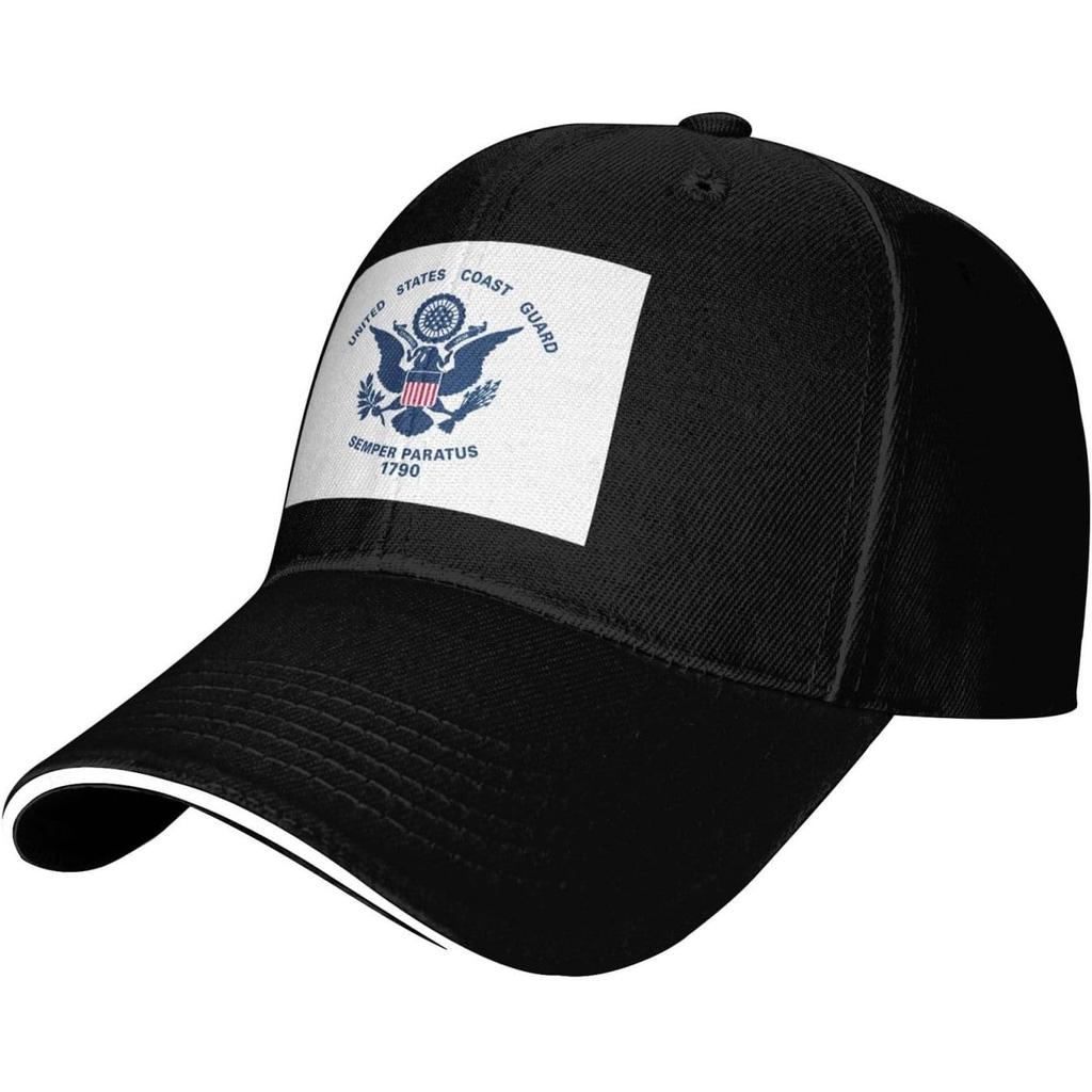 US Coast Guard Semper Paratus Emblem Baseball Cap Polyester Sun Hat Adjustable Trucker Cap Adult