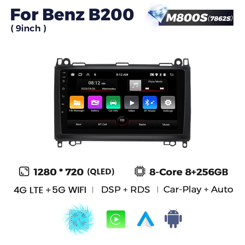 8+256G Android Car Radio Player For Mercedes Benz B200 A B Class W169 W245 Viano Vito W639 Sprinter W906 GPS Intelligent Systems