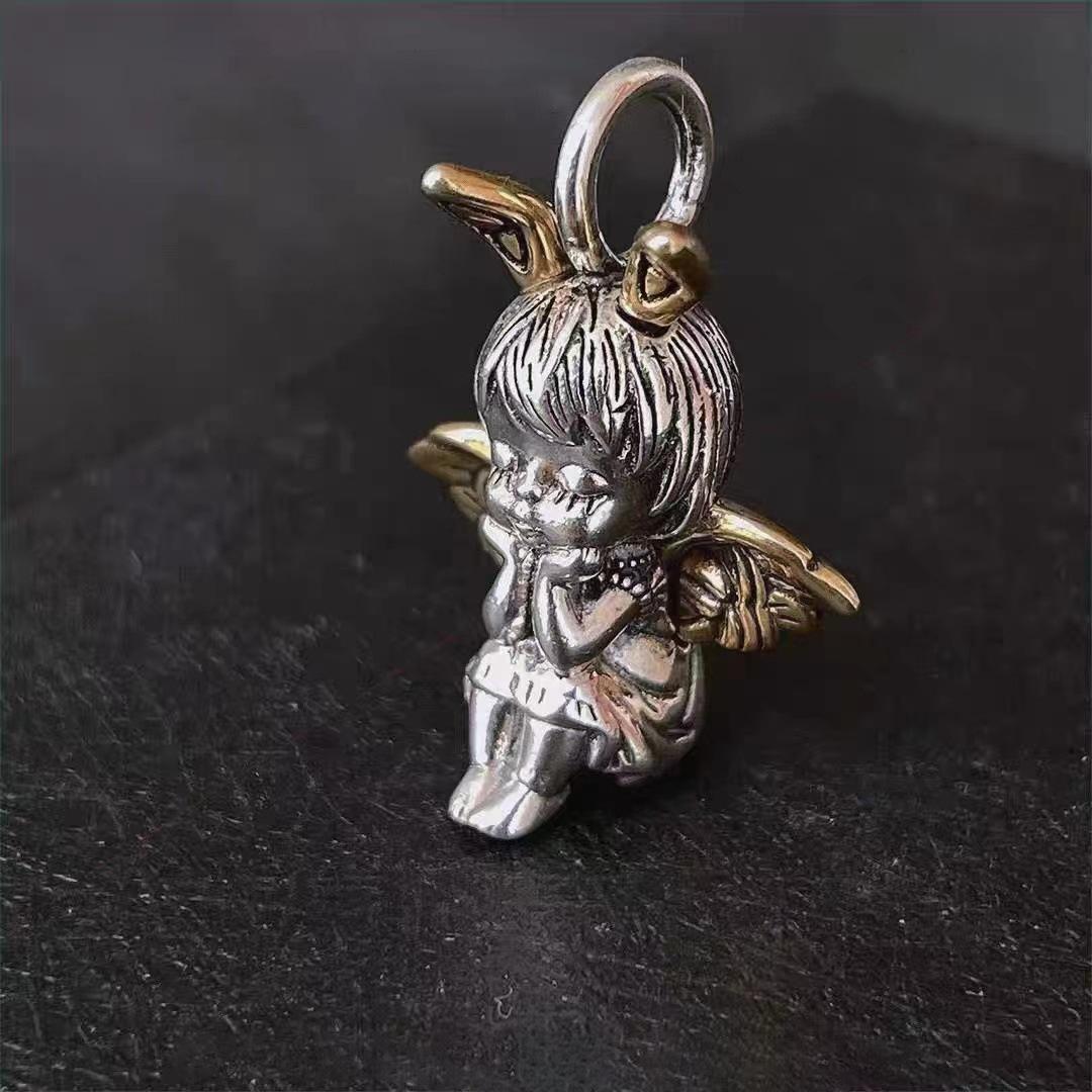 Винтажный панк милый кулон маленького ангела с детальной проработкой Single pendant