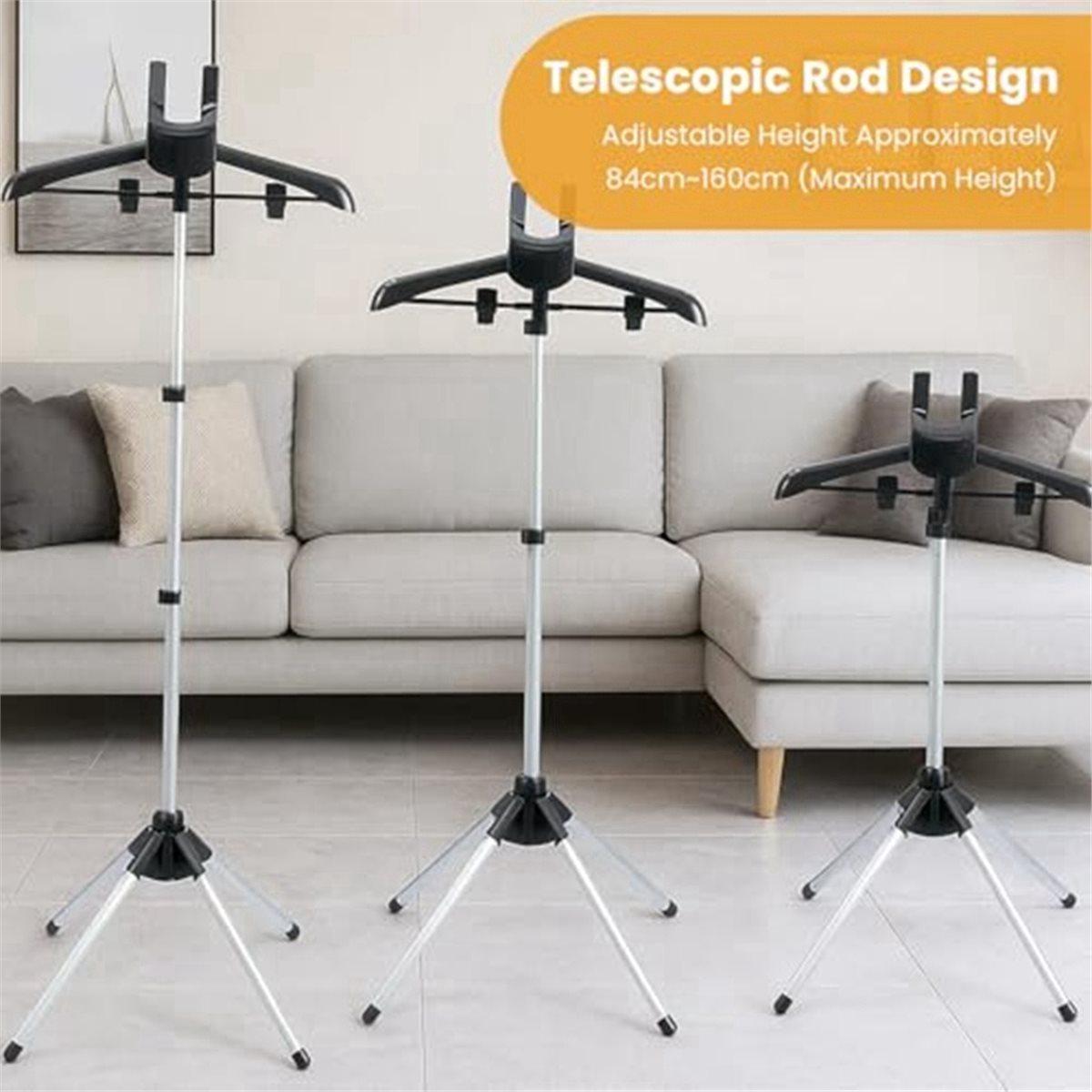 Folding Telescopic Steamer Stand,Garment Clothes Steamer Holder with Rotating Hanger,Aluminum Alloy Steaming Rack China Mainland