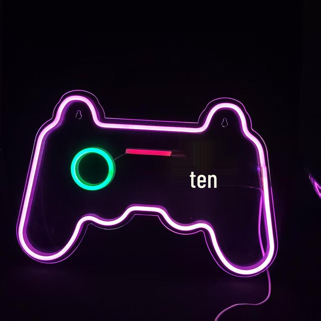 Geschlechtsneutrales Neon-Gamecontroller-Licht für Innendekoration