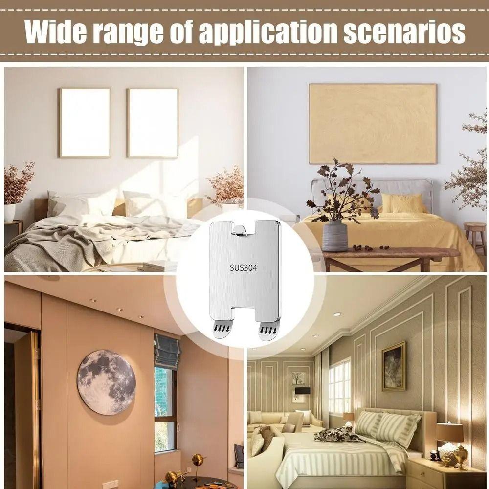 8 PCS No Punching Photo Frame Hooks Waterproof Adhesive Picture Hangers  Living Room