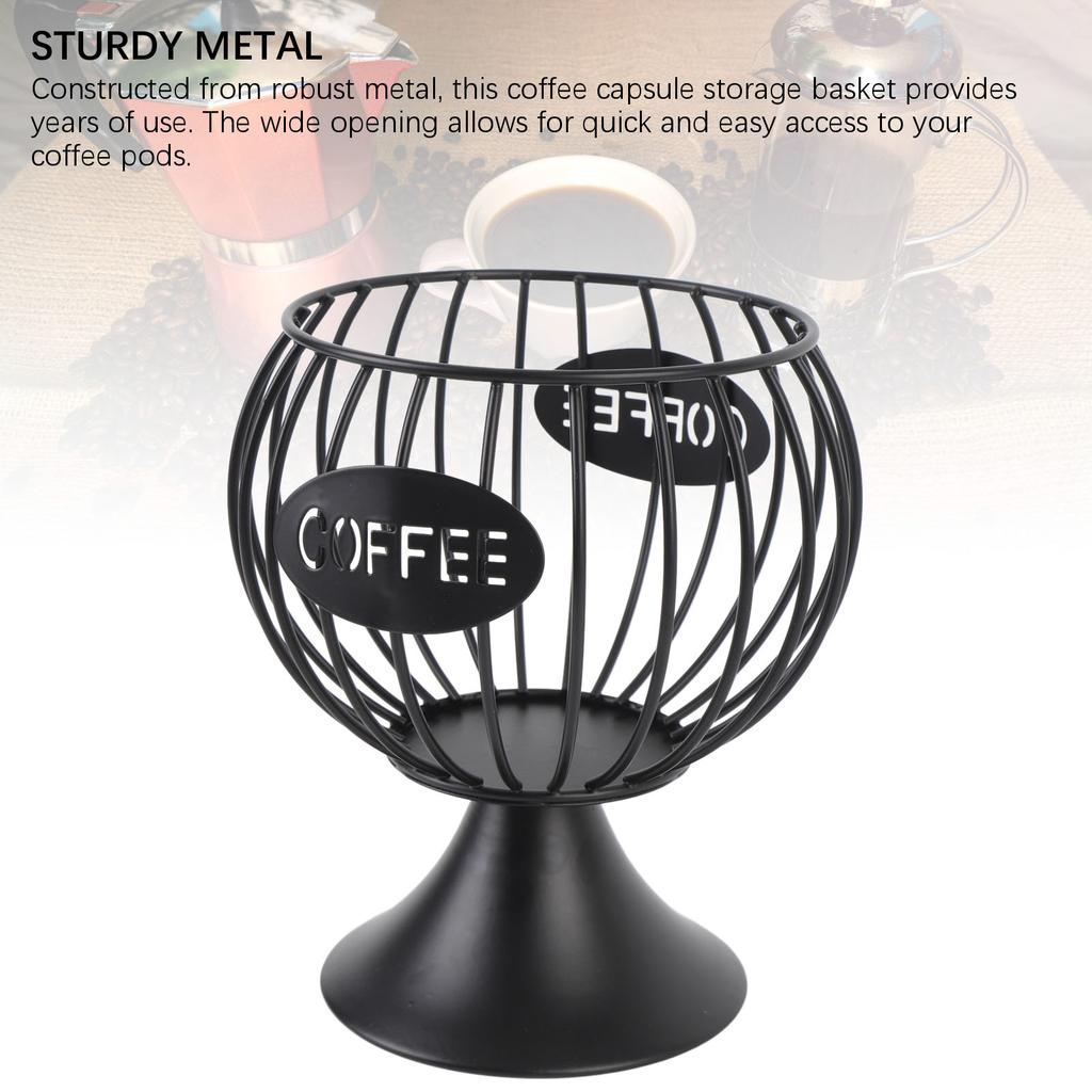 Kaffee Kapsel Korb Beschwerter Boden Eisen Modern Kaffeekapselhalter für Zuhause Schreibtisch Ornament