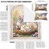 Bedding Pillowcase Quilt Cover 3-Piece Set,Rabbit And Colorful Egg Pattern,Easter Decoration
