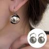 1 Pair Ball Dangle Earrings for Women, Metal Round Ball Drop Earrings, Sliver Gold Plated Jewelry Gifts
