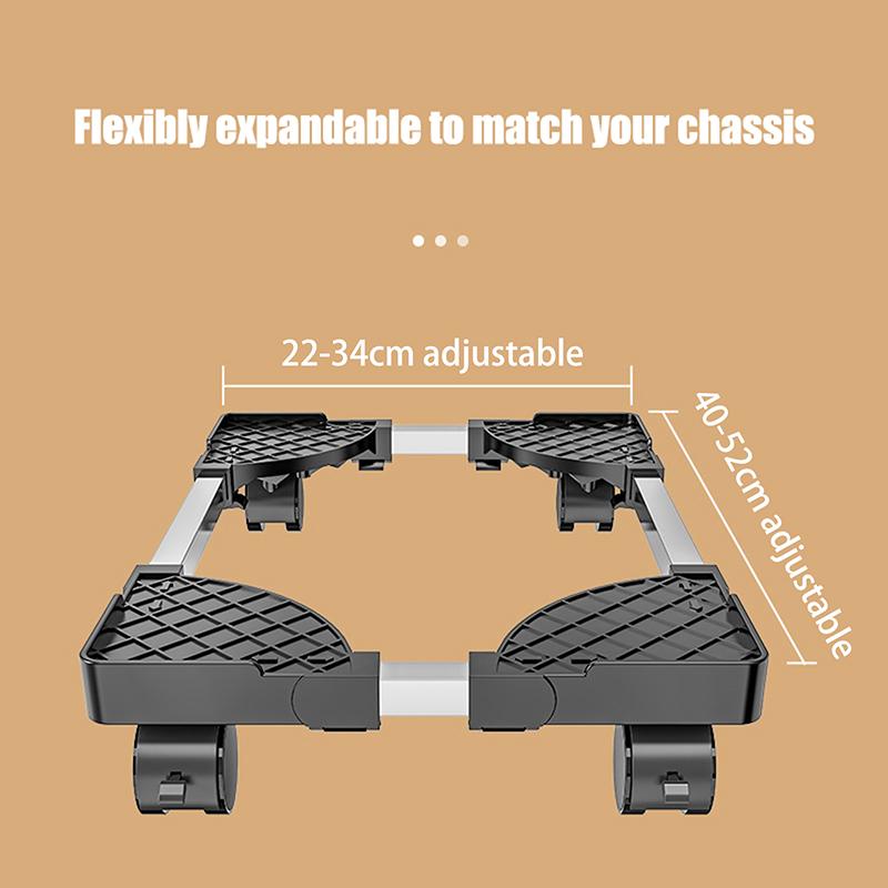 Adjustable Mobile Cpu Stand Holder Computer Tower Stand With Rolling Caster Wheel Universal Under Desk Computer Mainframe Holder