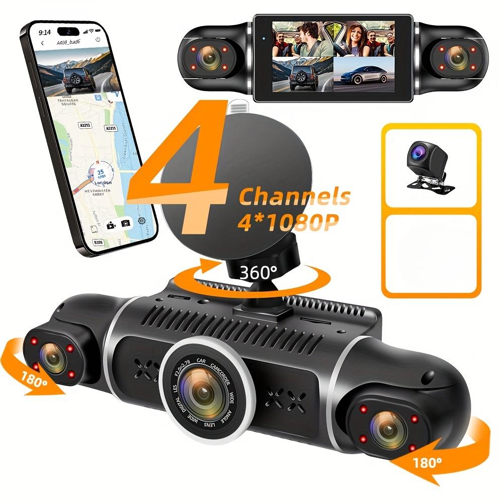 Dash Cam Car Black Box Dashcams For Cars Free 64GB SD Card With WIFI GPS Night Vision G-Sensor Loop Recording Ultra Wide Angle Front, Back, Left