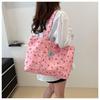Stylish Cherry Print Tote Bag - Large Capacity Floral Shoulder Bag for Women, Summer 2025 Collection