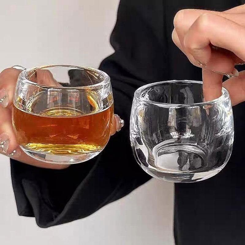 80ml High End Tea Mug Heat-resistant Water Cup Elegant Tea Utensils Creative Teaware Living Room Christmas Gift for Friend 2pcs
