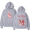 Singer Metrika Album Tour Print Hoodie Herren Damen Mode Sweatshirts Winter Oversized Pullover Streetwear