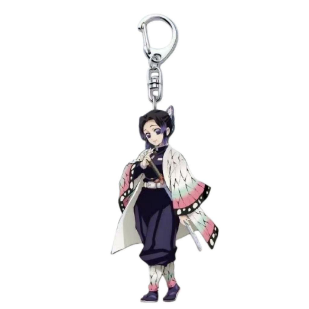 Llaveros de Anime Llavero Demon Slayer Kimetsu No Yaiba Acrílico Llavero Lindo Divertido Dibujo Animado para Amigos