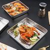 Roasting Pans Anti-deformed Baking Pan Unbreakable Stainless Steel Smooth Cookie Sheet Edges Square Food Plate Household Supplies