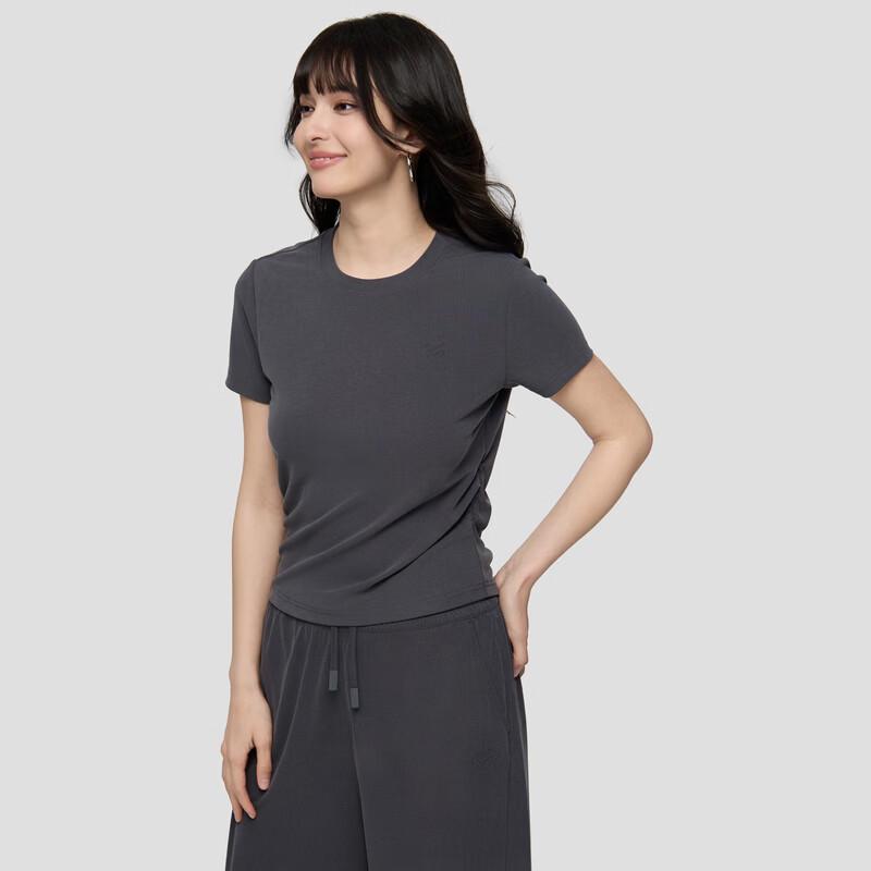 GAP Women's Logo Embroidered Pleated Knit T-Shirt