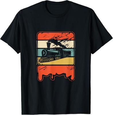 Train Railroad Locomotive Engineer Vintage Gift T-Shirt