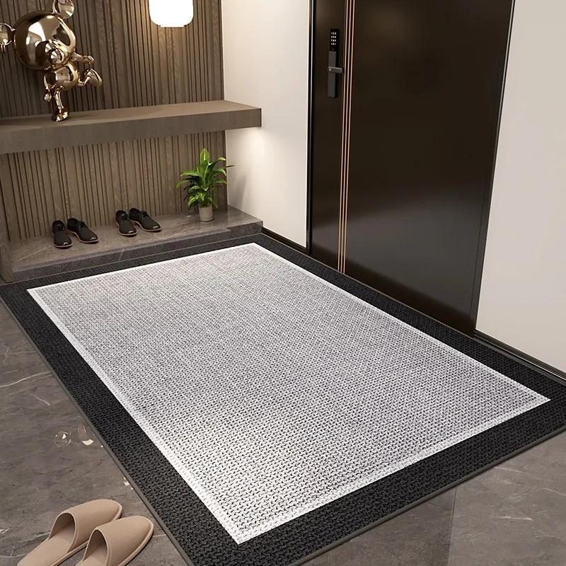 Entrance Door Mat Rectangular Doormat Hall Living Room Carpet Modern Rug Home Decoration Non-slip Floor Mats