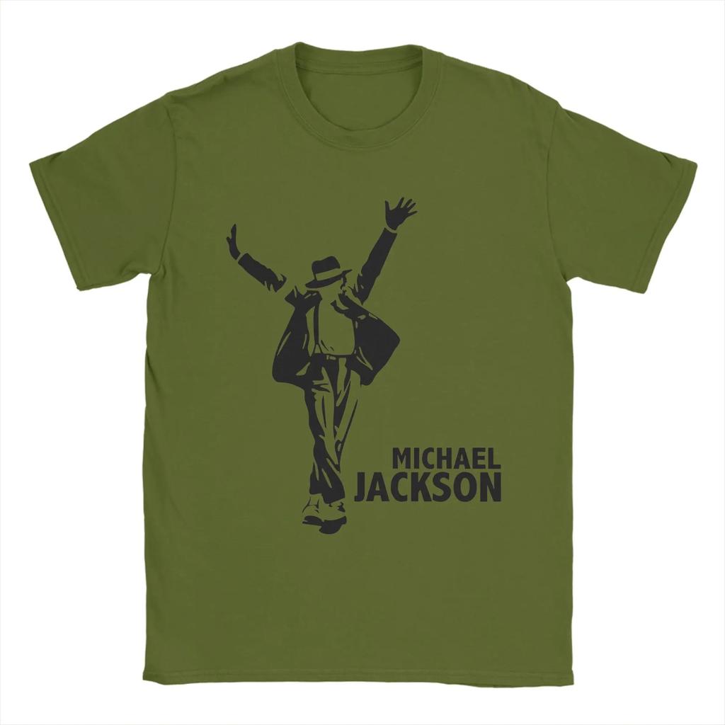 The King of Pop Michael Jackson Men T Shirt  Amazing Tees Short Sleeve Crew Neck T-Shirt Cotton Plus Size Clothing