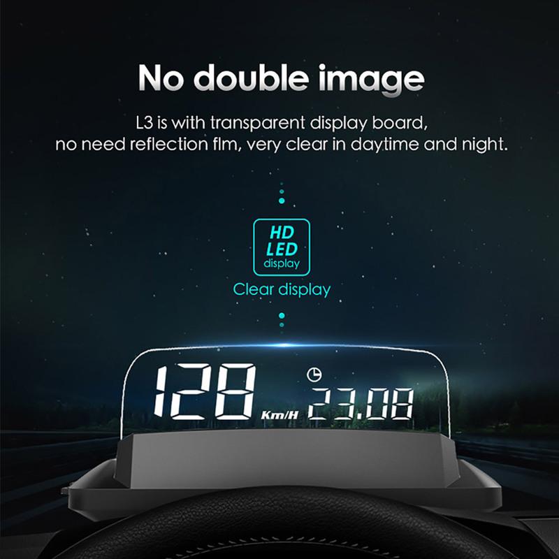 

Обновленный OBD2 HUD Зеркало-дисплей Автомобильный спидометр KMH MPH Диагностический инструмент Сканирование кодов неисправностей С температурой масла Давлением турбины