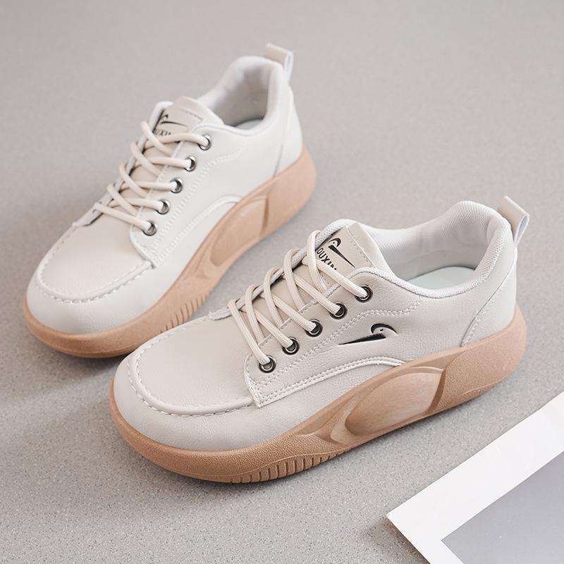 Spring New Basic Little White Shoes Female Students Casual Board Shoes Street Shooting Versatile Muffin Women's Shoes Thick Sole