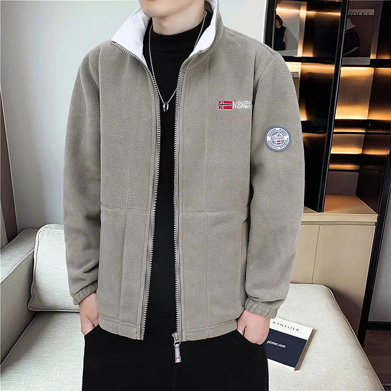 Thickened Fleece Hoodie Men's Clothing Cross-Border Live Broadcast Soft inside Coat Jacket Outerwear Summer Thin Model
