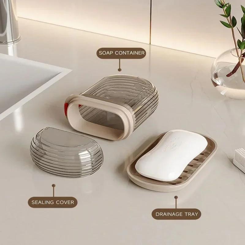 Přenosná miska na mýdlo Utěsněná úložná krabice Vodotěsná Cestování Domů Koupelna Krabička na mýdlo Kemp Přenosná úložná krabice na mýdlo