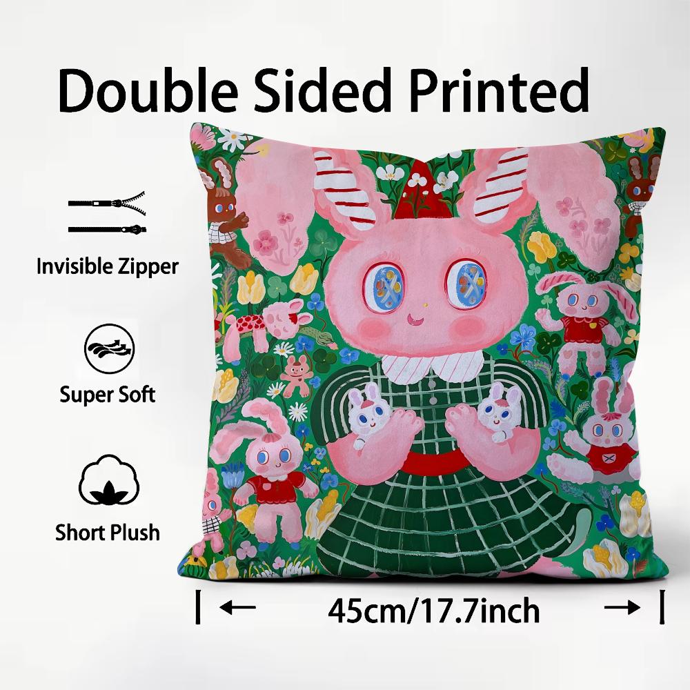 Niedlicher K-Kima Kissenbezug Bequemer Wendekissenbezug Ideal für Auto Sofa Schlafzimmer & mehr