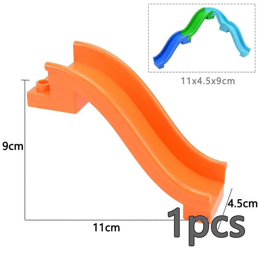 Store byggeklosser Slide Swing Seesaw Park Lekeplass Series Large Pillar Murstein Barn Barn Pedagogisk Leke Kompatibel Duploe