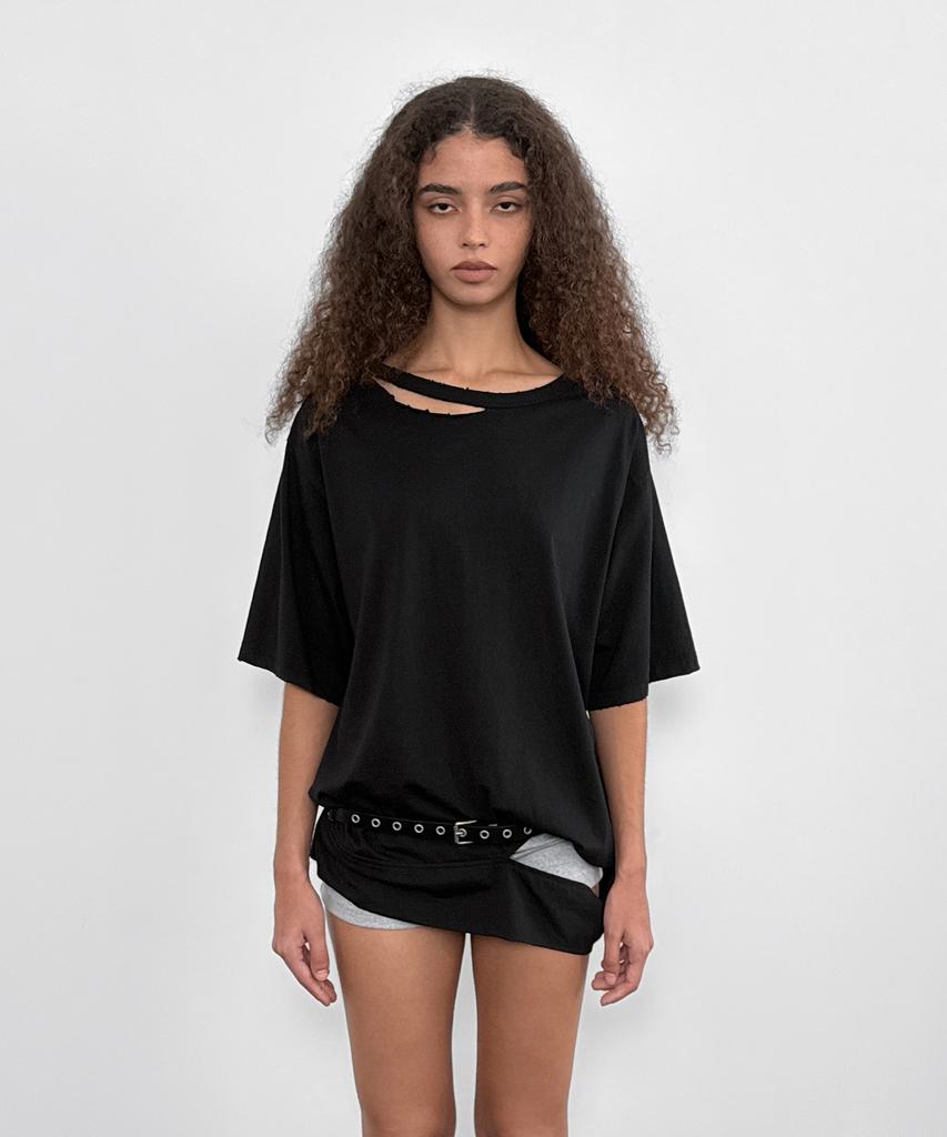 Saendeulig Overfit Washed Tee_Black