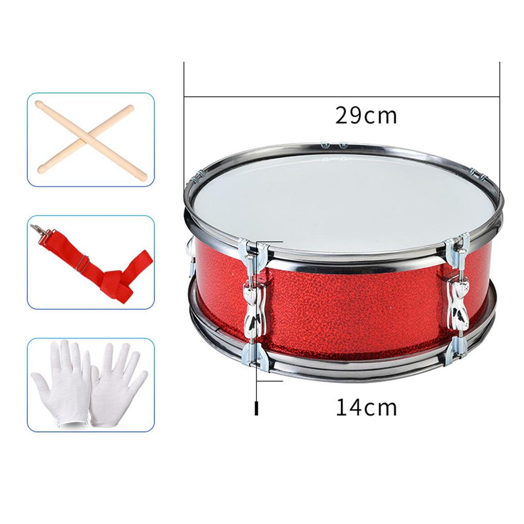 11 Zoll Snare Drum Professionelle Musikinstrumente für Kinder Jungen Mädchen Teenager