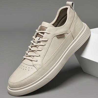 Încălțăminte de skateboard pentru bărbați, pantofi casual respirabili pentru bărbați, din piele naturală, pantofi de modă cu șireturi, pantofi vulcanizați pentru bărbați.