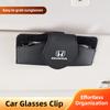 Car Glasses Storage Box Sun Visor Hanging Organizing Bag For Honda Civic Accord Fit Jazz Pilot CRV Odyssey Passport City Keyring