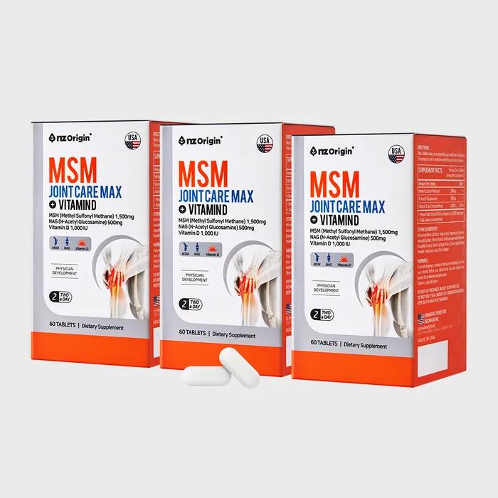MSM Joint Care Max (60 Tablets) X 3 Bottles