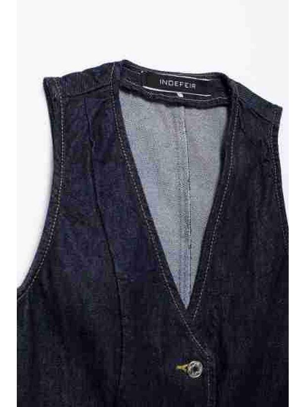 2024 Retro V-Neck Denim Vest & Wide-Leg Pants Set for Women