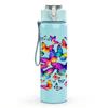 1PC Rainbow Butterfly Splash Abstract Print 750ml Color Plastic Sports Water Bottle Leakproof Flip Straw Lid Suitable for Sports Office Home Use