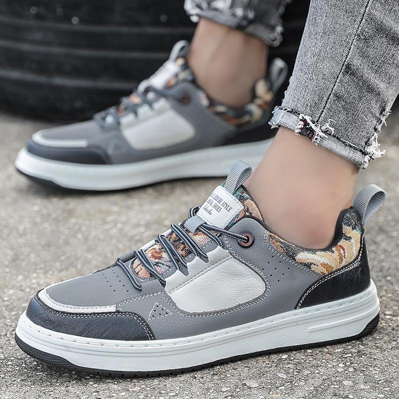 Men's Shoes 2025 New Autumn Trend Versatile Soft Sole Low-top Non-slip Board Shoes Work Sports Leisure Trendy Shoes