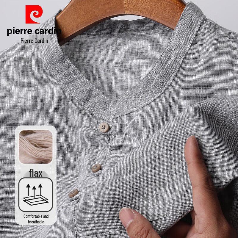 Pierre Cardin Men s 100 Linen Round Neck Short Sleeve T-Shirt 2XL 4500₽