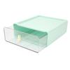 Clear Drawer Storage Box Large Capacity Desktop Drawer Storage Container Organizer for Office Green