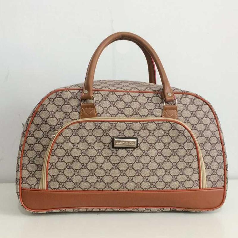 Korean Style Large-capacity Travel Bag Duffel Bag PU Leather Short-distance Travel Bag