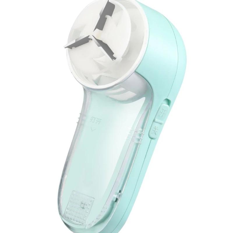 Portable electric hair ball trimmer, USB charging, detachable storage box, stainless steel blade mesh, with 8 blades and brush