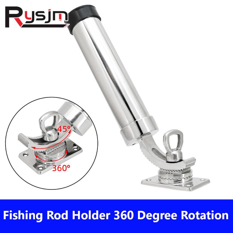 

360 Degrees Angled Rod Holder Deck Mount Adjustable Removble Stainless Steel 316 Fishing Rod Holders Marine Boat Hardware