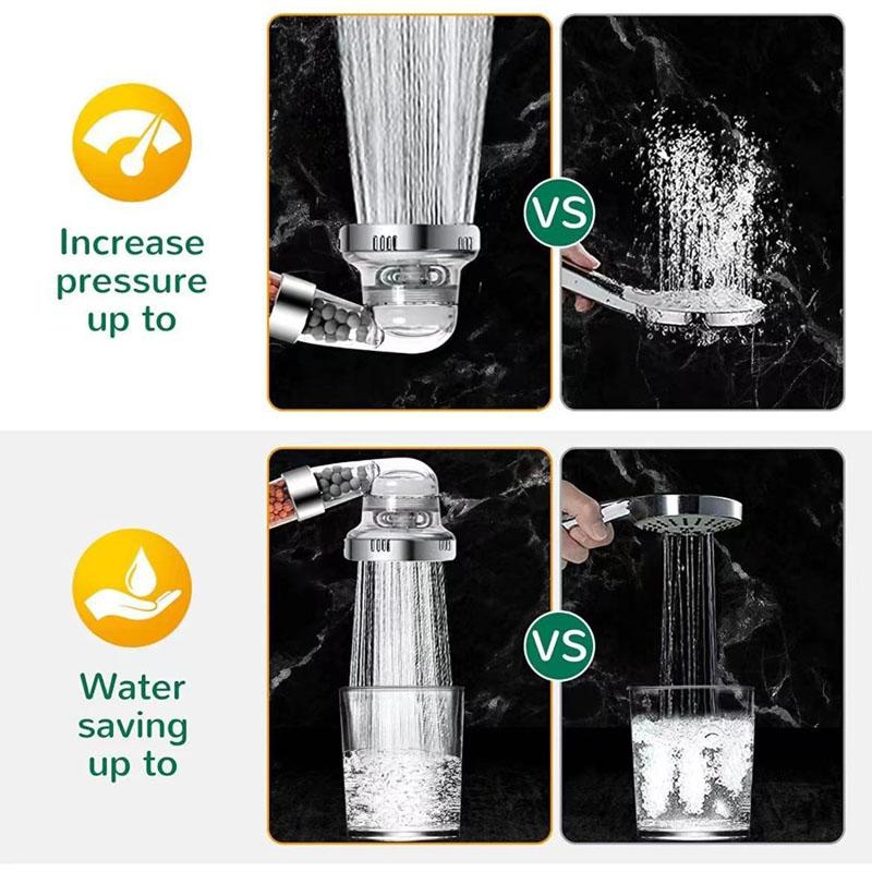 Showerhead 3-speed Adjustment Portable Shower Filter Negative Ion Stone Shower for Bathroom Items Bath Accessories Showers Parts
