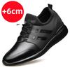 Fashion 2024 New Summer Genuine Leather Casual Shoes Men Sneakers Shoes Comfortable Platform Male Footwear Height Increase Insole 6CM