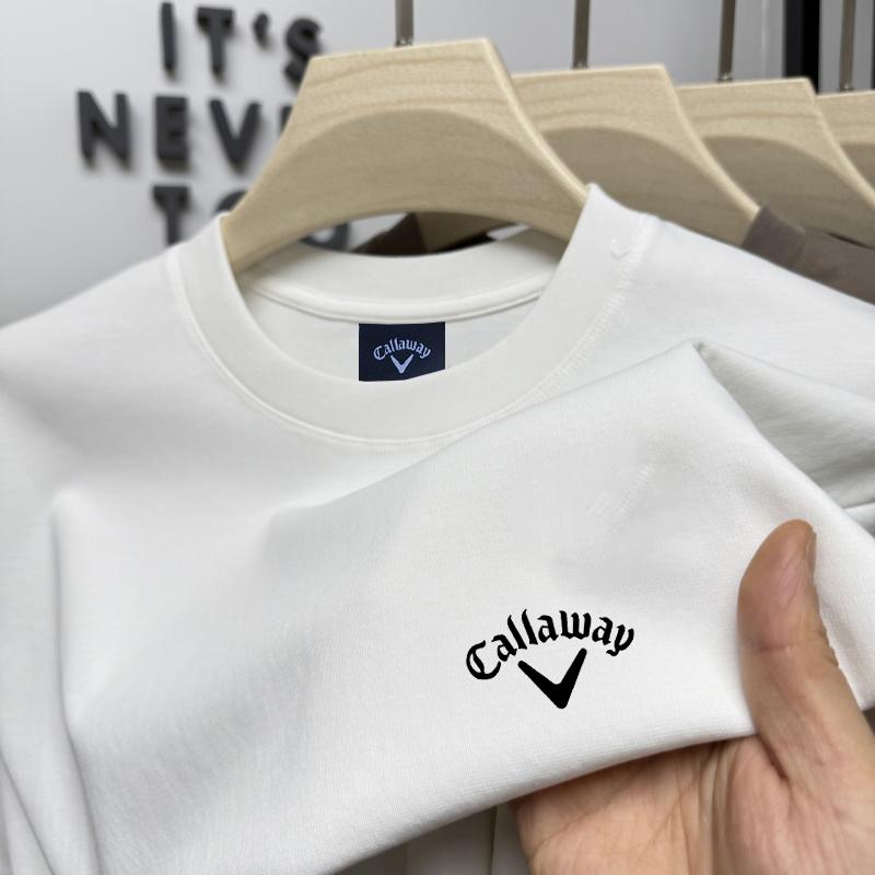 Callaway 2025 Summer Men's and Women's New Embroidered High-quality Round Neck Large T-shirt Couple Golf T-shirt