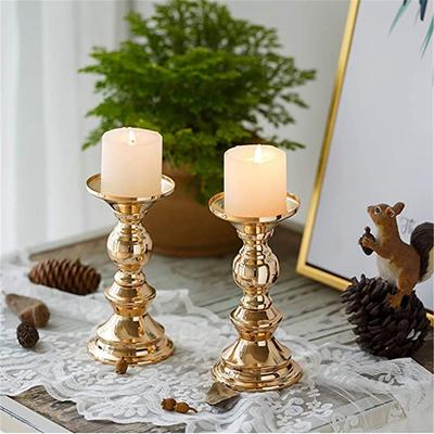 Wrought Iron Candle Holder Decorative Vintage Candle Stand Candlestick Suitable For Dining Table Wedding Party
