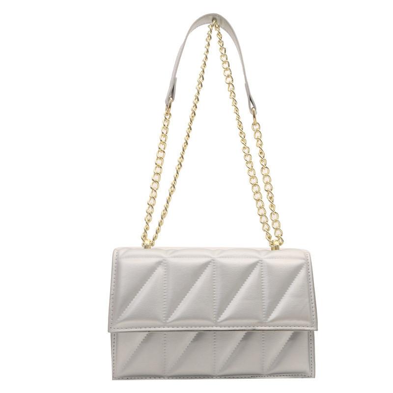 2024 New Korean Style Mini Shoulder Bag With Chain Embroidery Street Chic Soft Pu Leather Crossbody Bag For Women In Various Colors